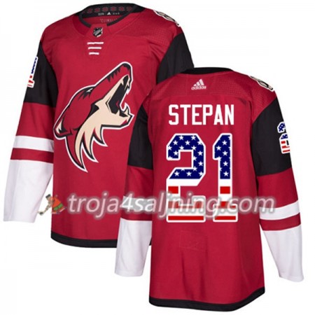 Arizona Coyotes tröja Derek Stepan 21 Röd USA Flag Fashion 2017-2018 Adidas Authentic - NHL Tröjor Herr